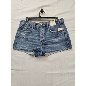 Universal Thread Womens High Rise Mini Cut-Off Denim Shorts Light Wash 16 New